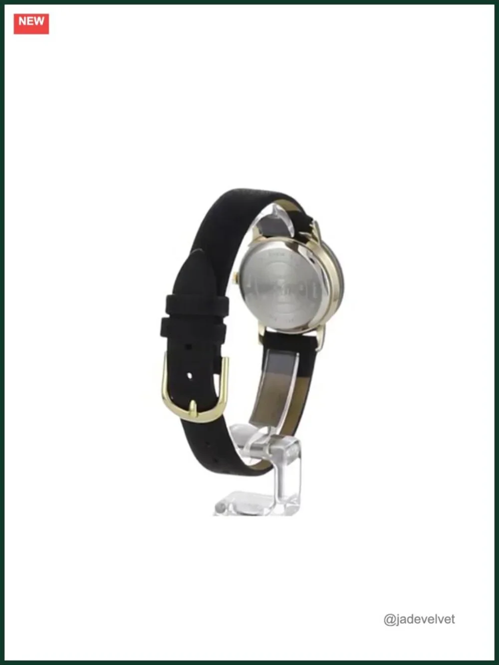 Women's Diamond-Accented Leather Strap Watch Quartz
